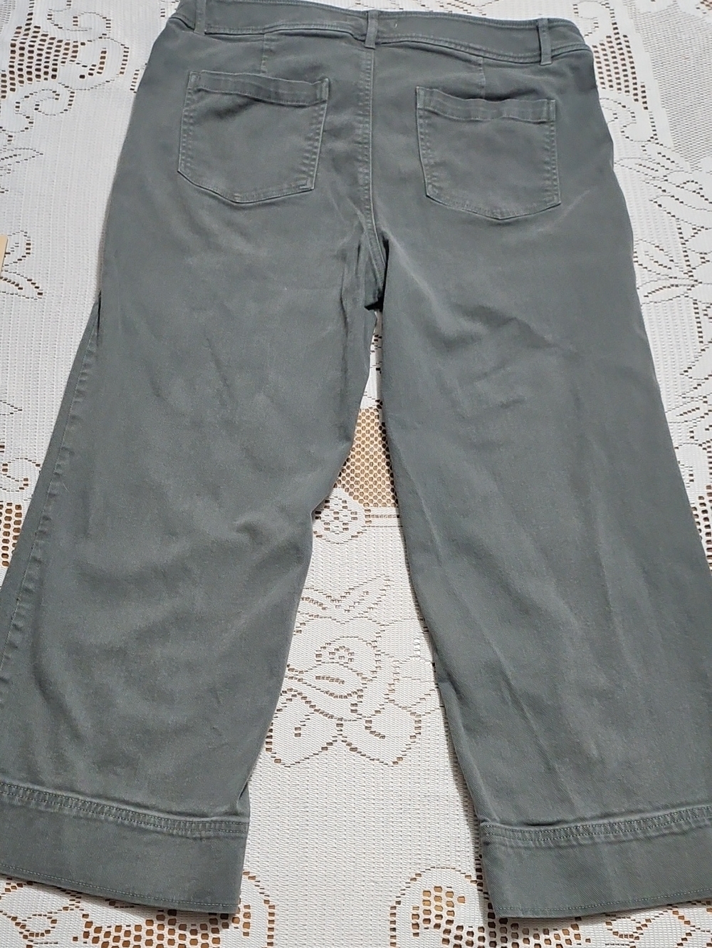 LOFT Gray Denim-Texture Pants - Picture 12 of 12